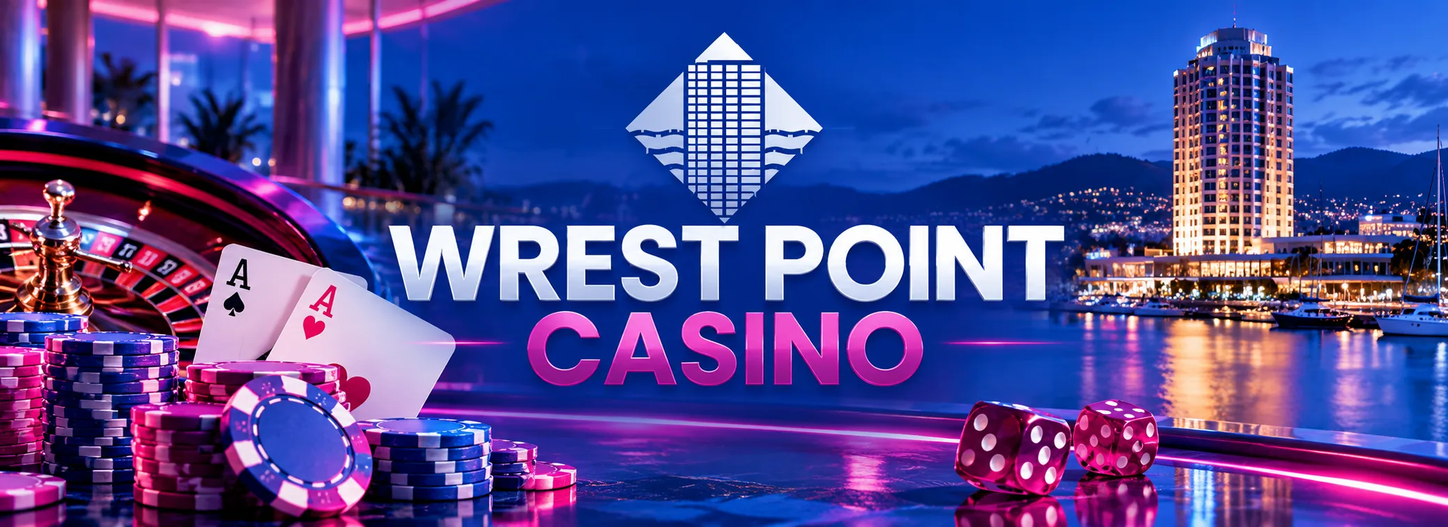 Wrest Point Casino online welcome offer banner showing 100% up to A$1,500 and 150 free spins